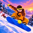 Snowboard Knockout: Race Game